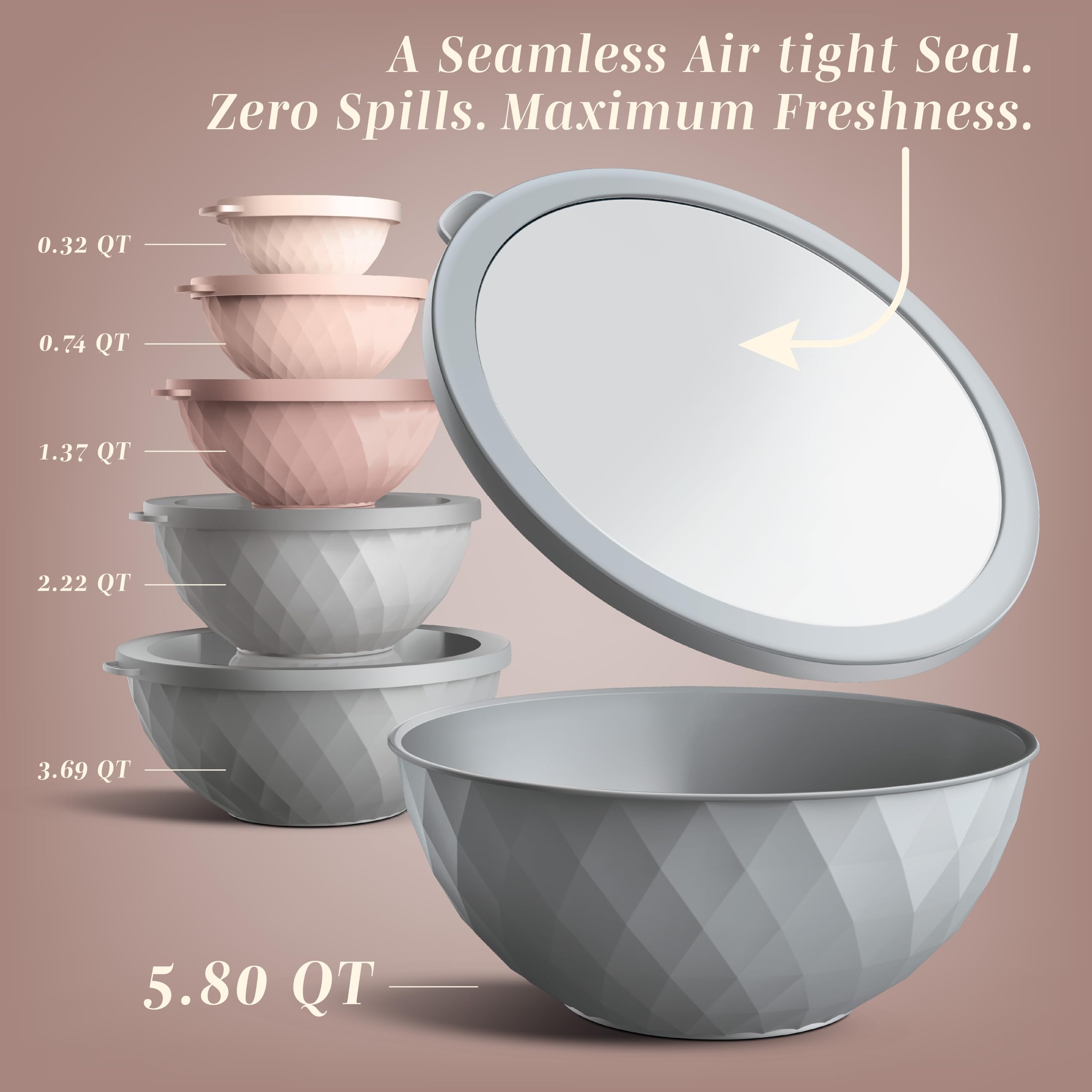 COOK WITH COLOR pink and grey bowls ideal for colorful, easy prep