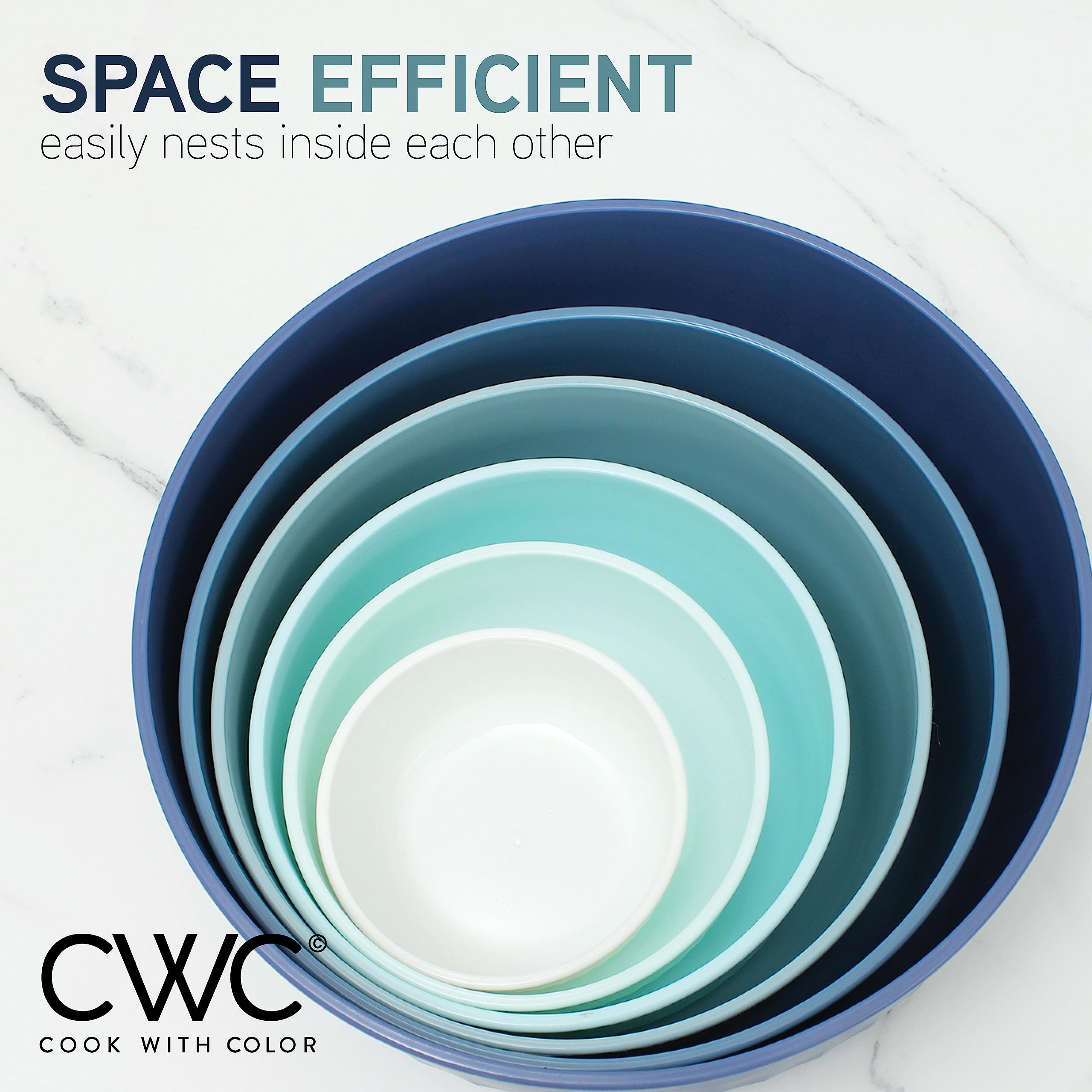 Cook with Color dishwasher-safe bowls simplify cleanup.