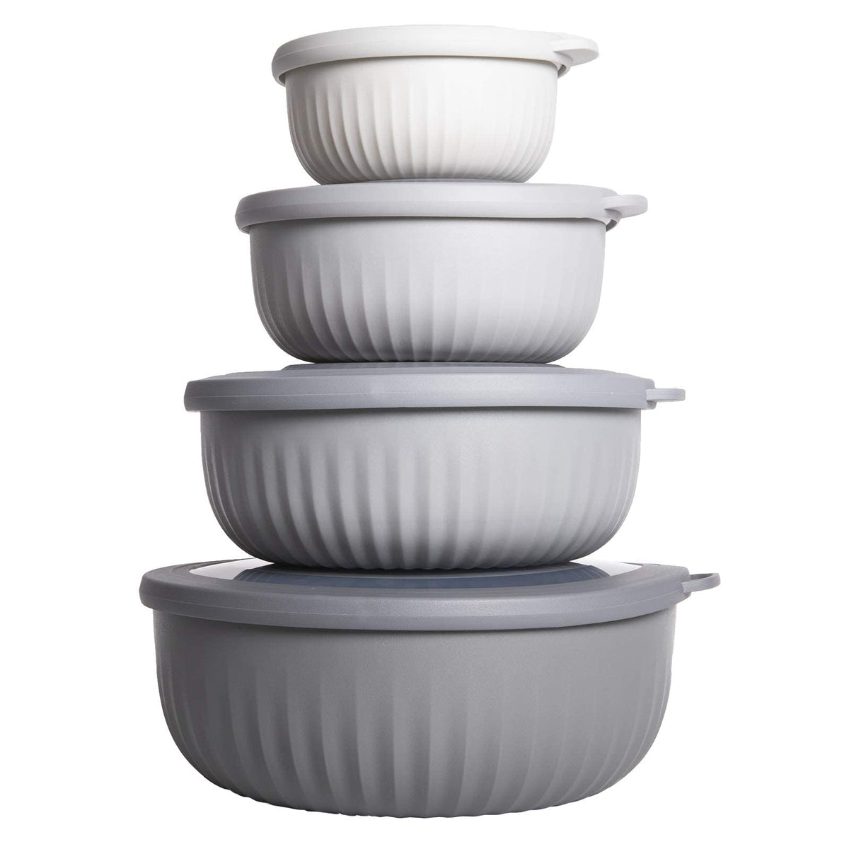 COOK WITH COLOR prep bowls wide and deep in an 8-piece set for versatile mixing.