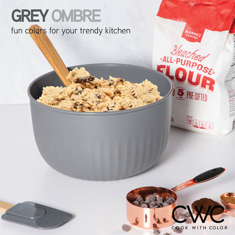 COOK WITH COLOR wide and deep bowls ideal for batter and large ingredients.