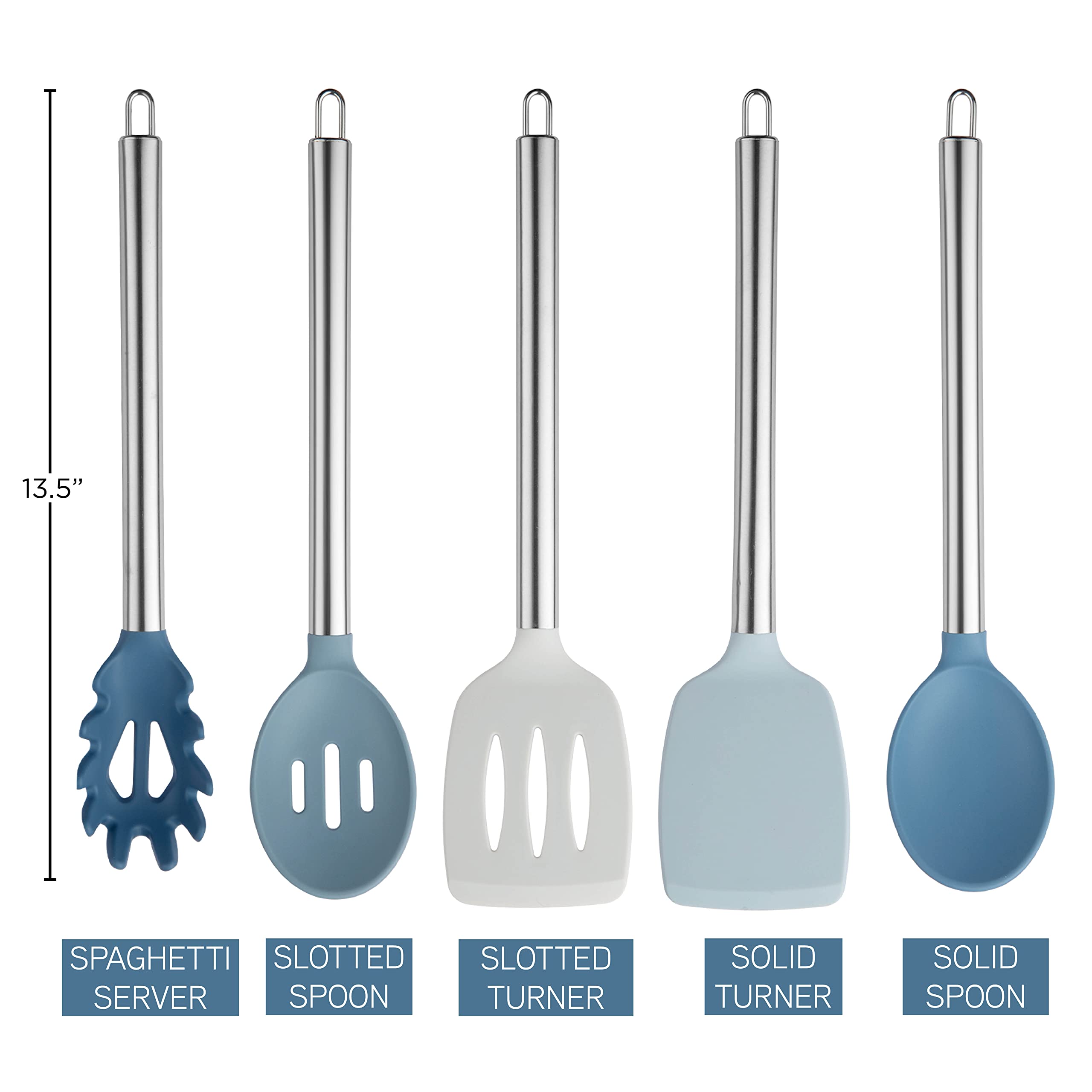Cook With Color silicone slotted turner safe flipping near hot surfaces