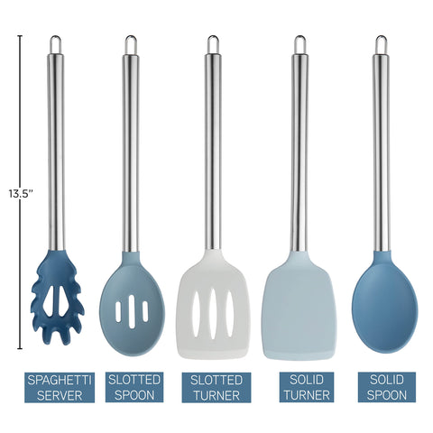 Cook With Color silicone slotted turner safe flipping near hot surfaces