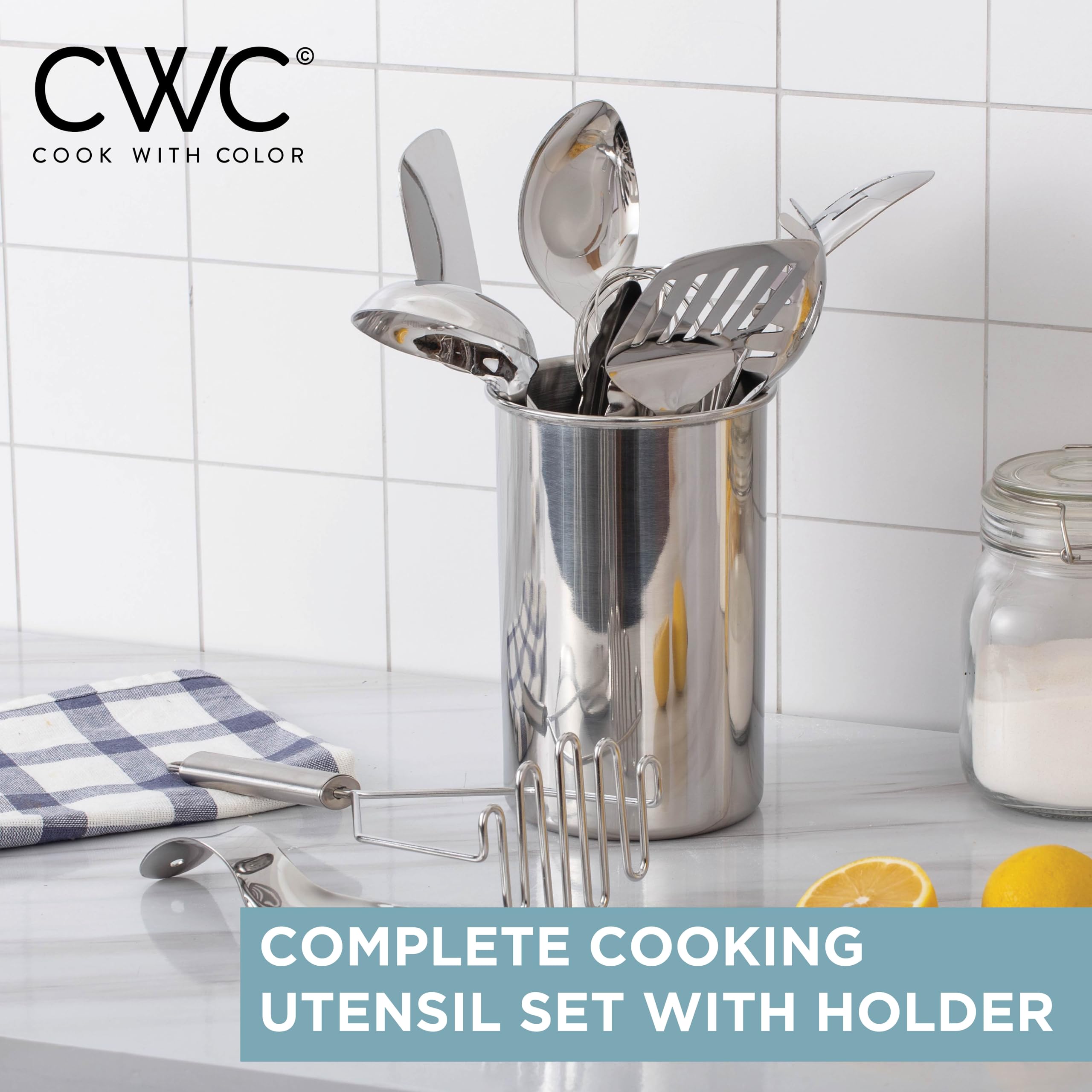 Cook With Color spaghetti server stainless for effortless pasta serving