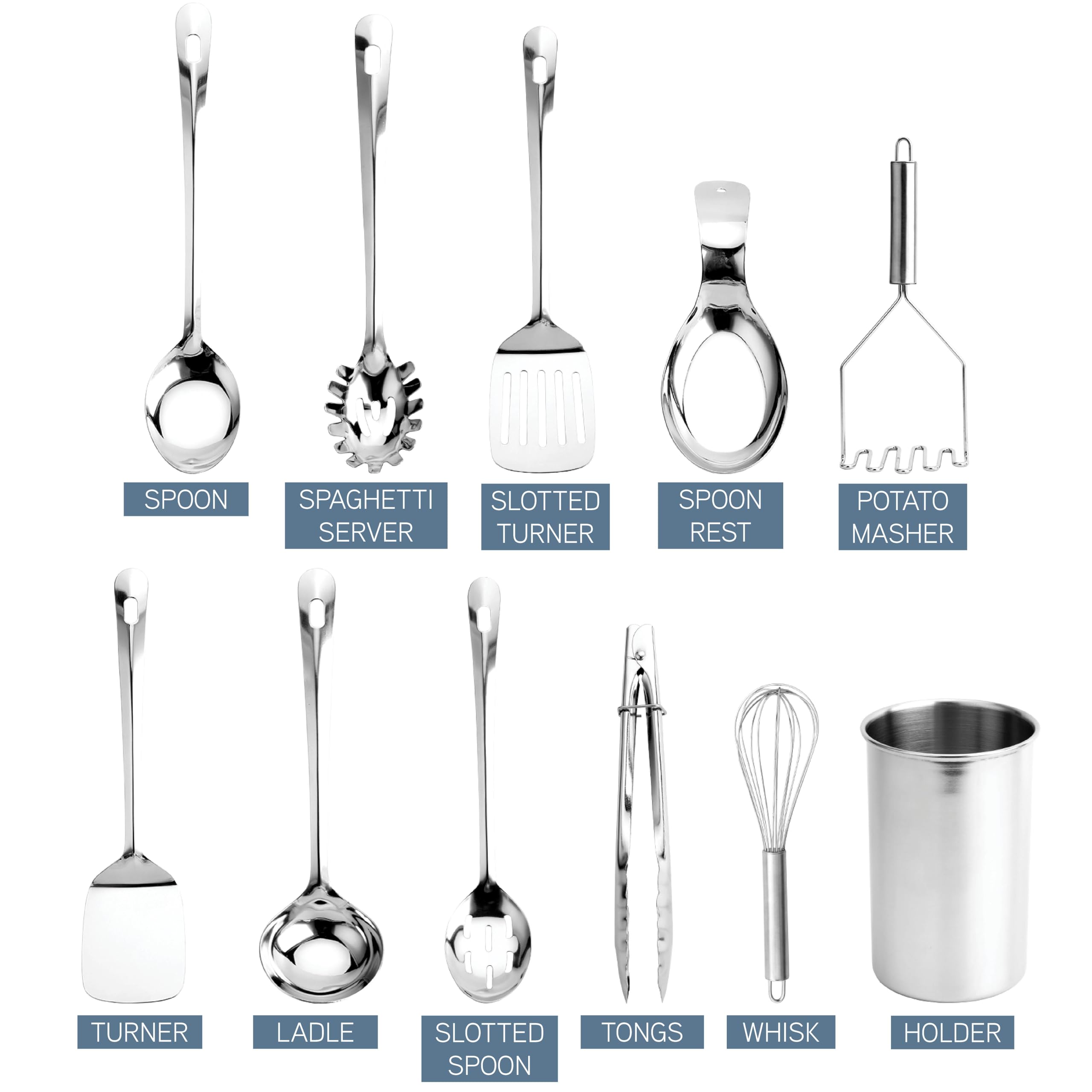 Cook With Color utensil holder stainless keeps tools organized and ready