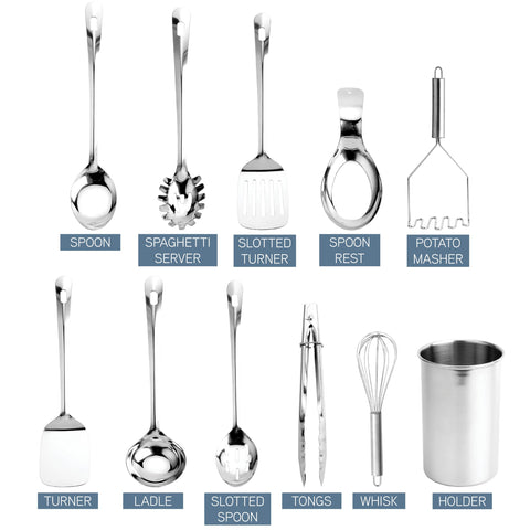 Cook With Color utensil holder stainless keeps tools organized and ready
