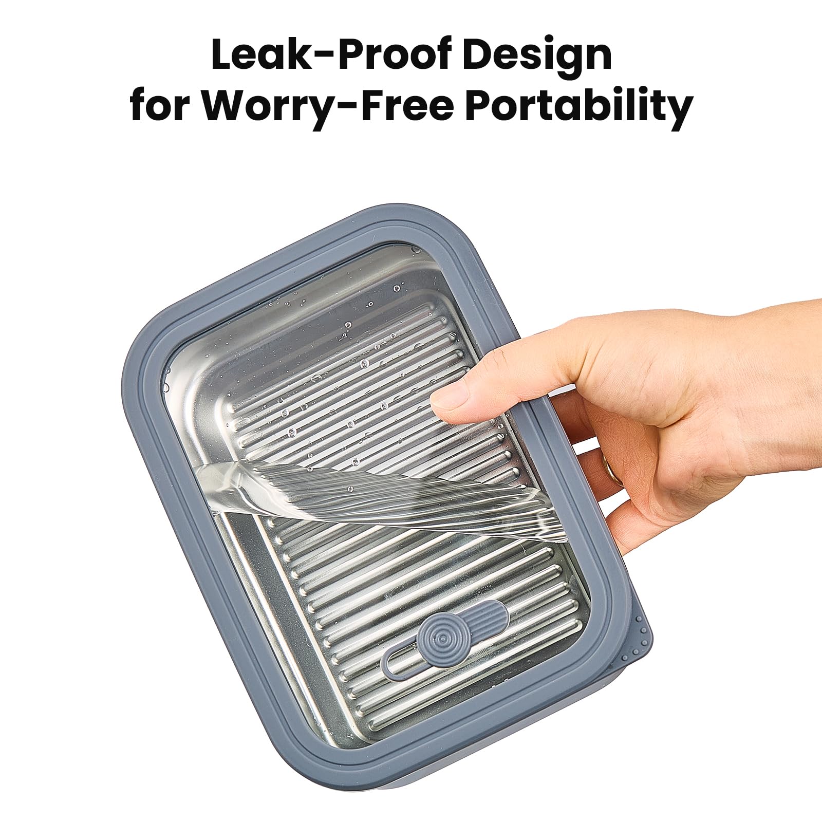 Cookeep dishwasher-safe stainless container for quick cleaning after meals.