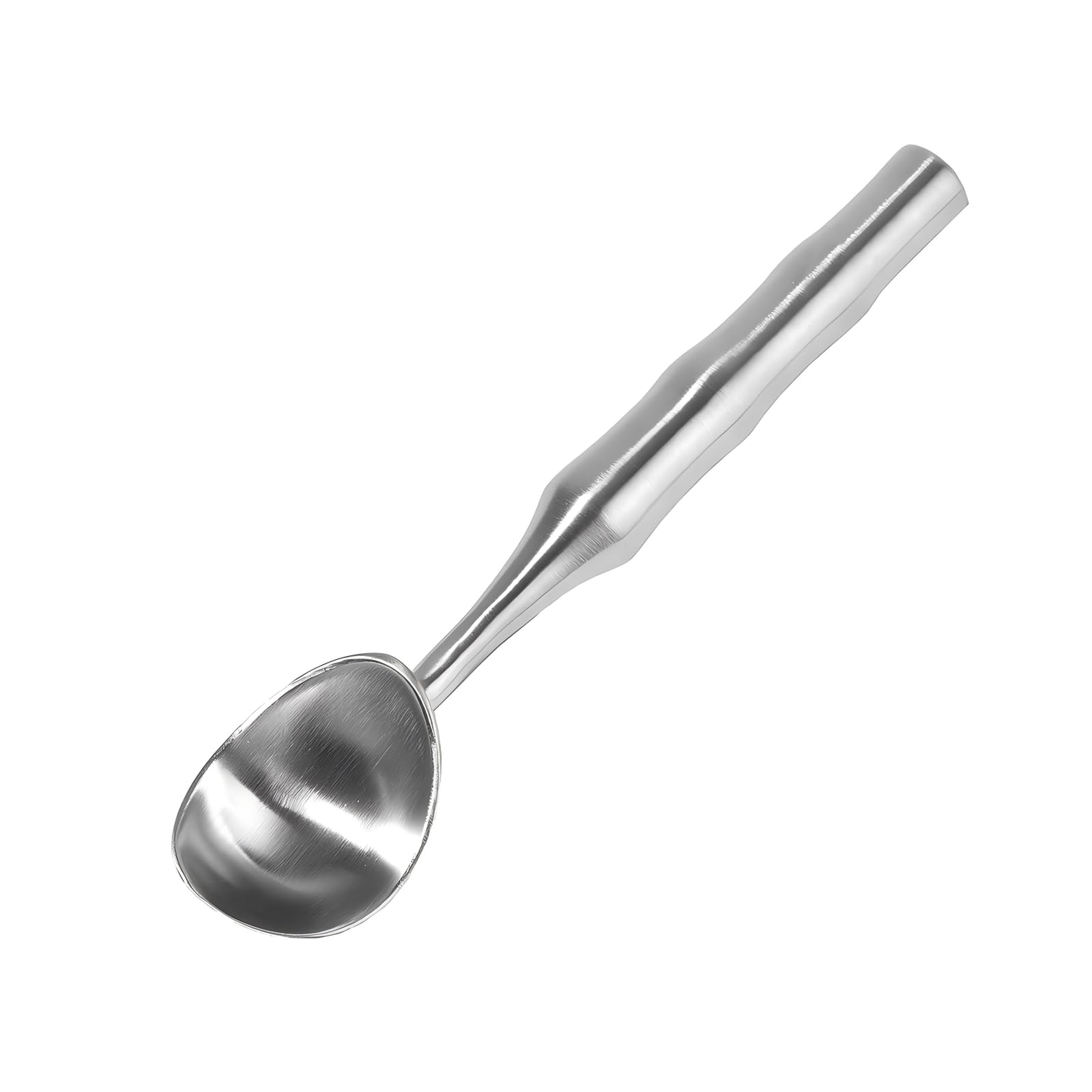 Cookeep stainless steel ice cream scoop, overall view, durable one-piece design.