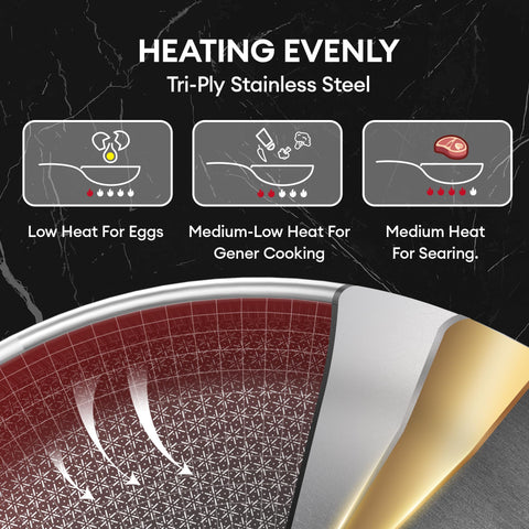 COOKER KING hybrid ceramic nonstick coating ensuring easy food release and simple cleanup.