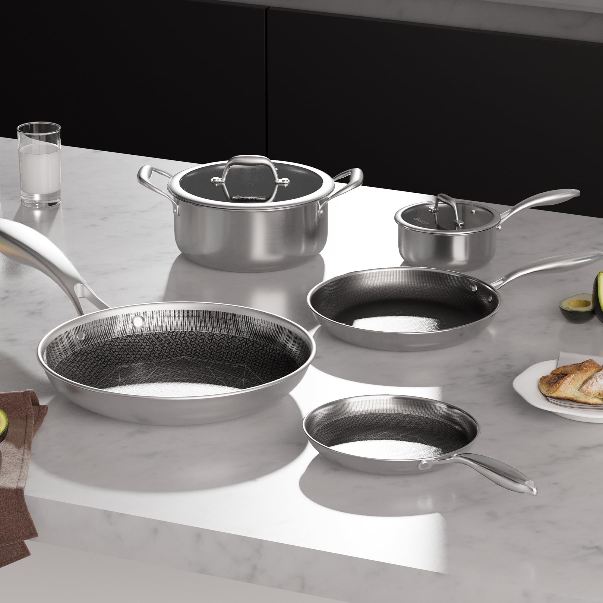 COOKER KING induction-compatible cookware works on any hob for flexible kitchen use.