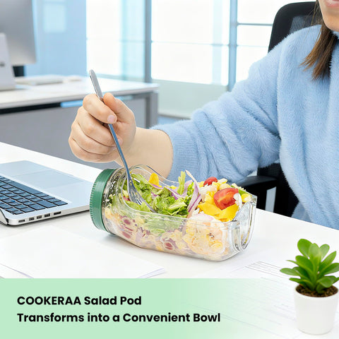 COOKERAA Dishwasher-safe container simplifies cleaning after meals