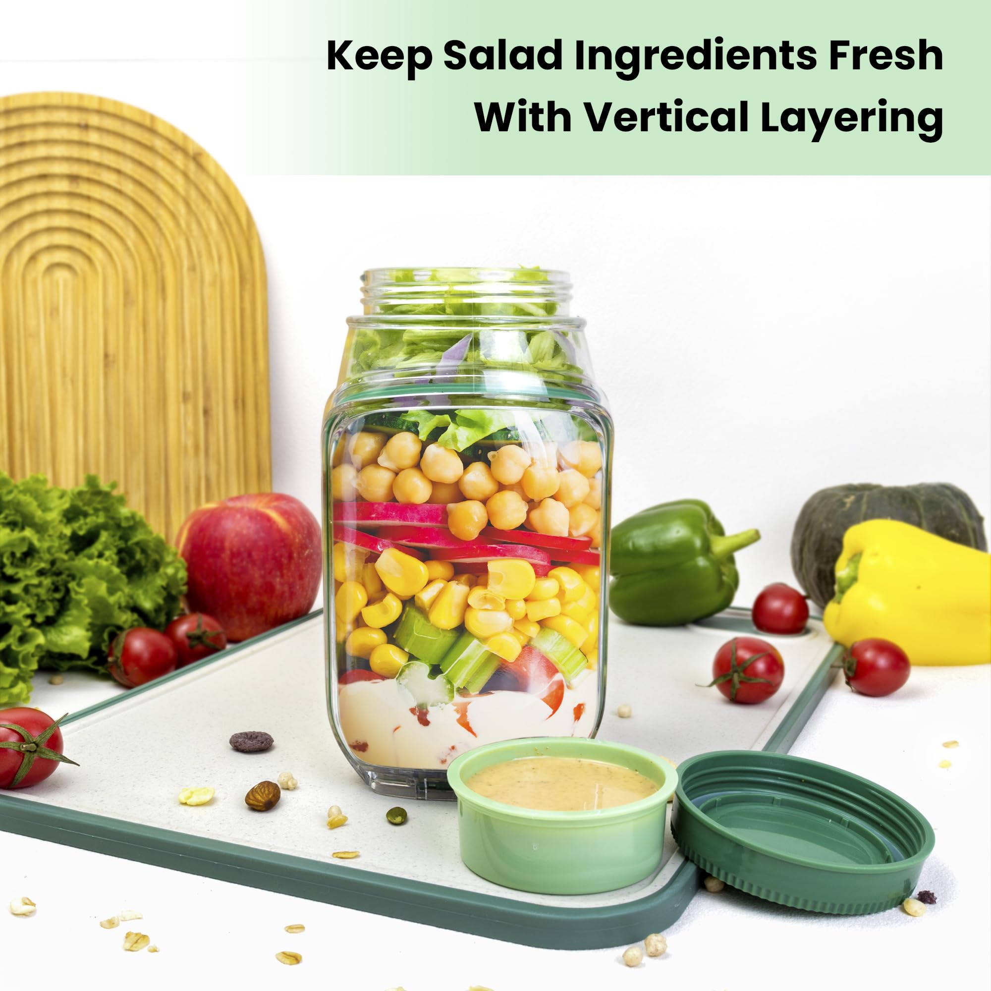 COOKERAA Freezer-safe design stores prepped ingredients for later