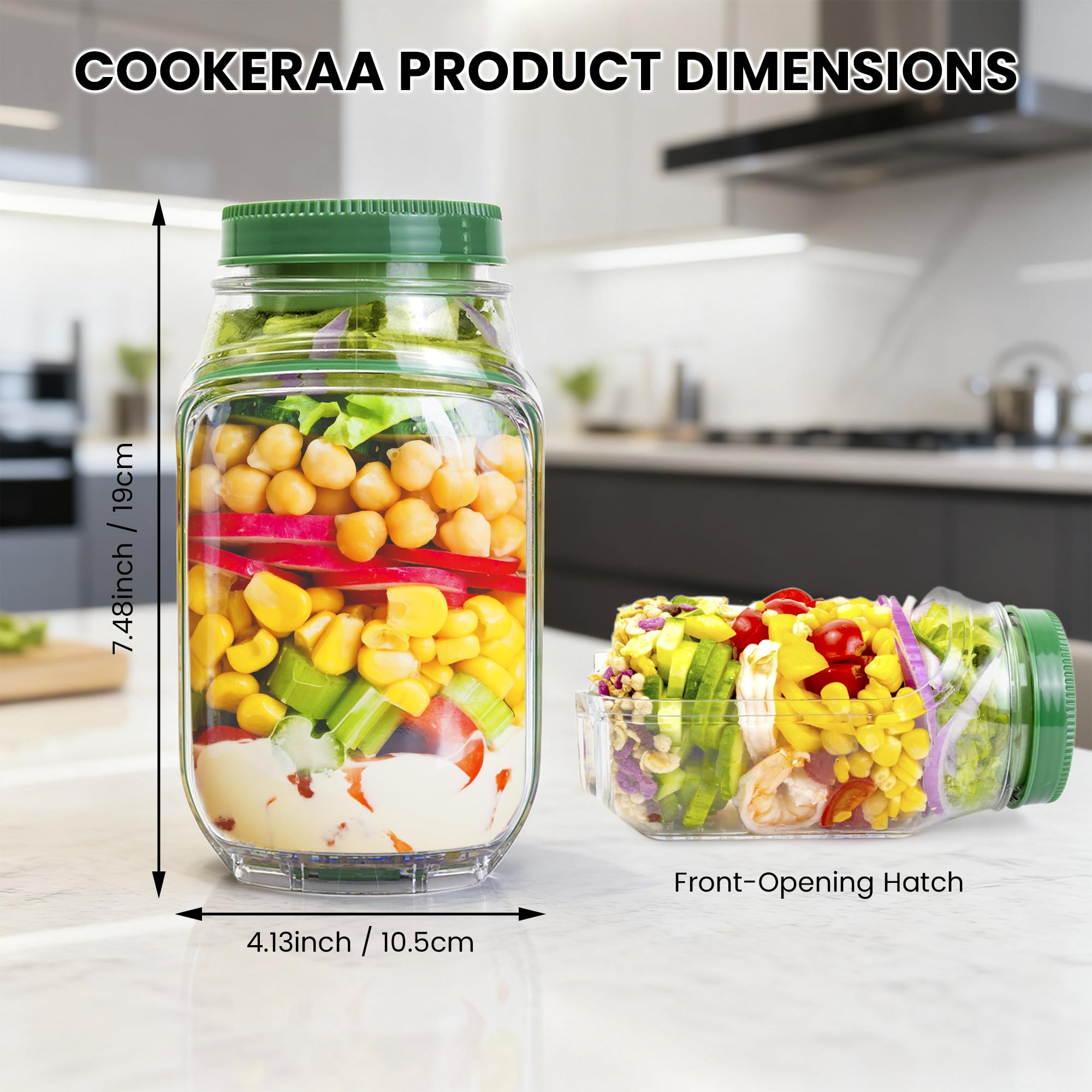 COOKERAA Tritan durable construction resists cracks for daily use