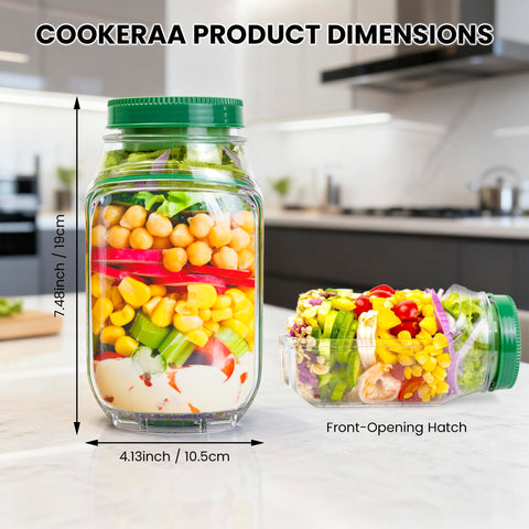 COOKERAA Tritan durable construction resists cracks for daily use