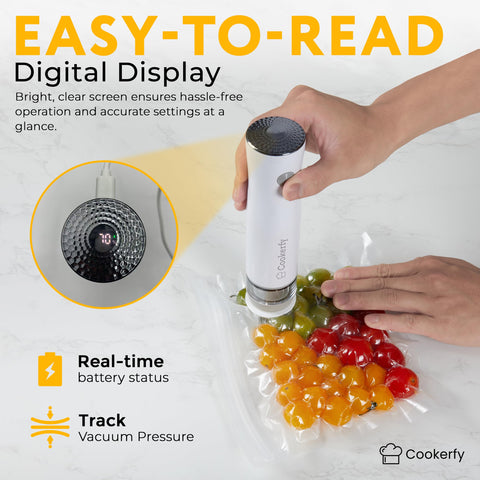 Cookerfy 8L air flow design enables efficient sealing of bulky foods.