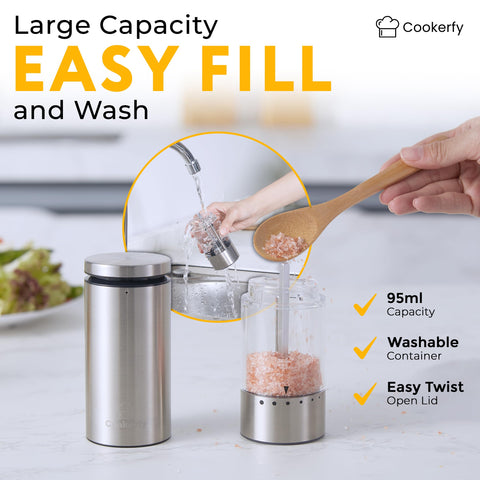 Cookerfy refillable-95ml-capacity ensures frequent seasoning with less refilling.
