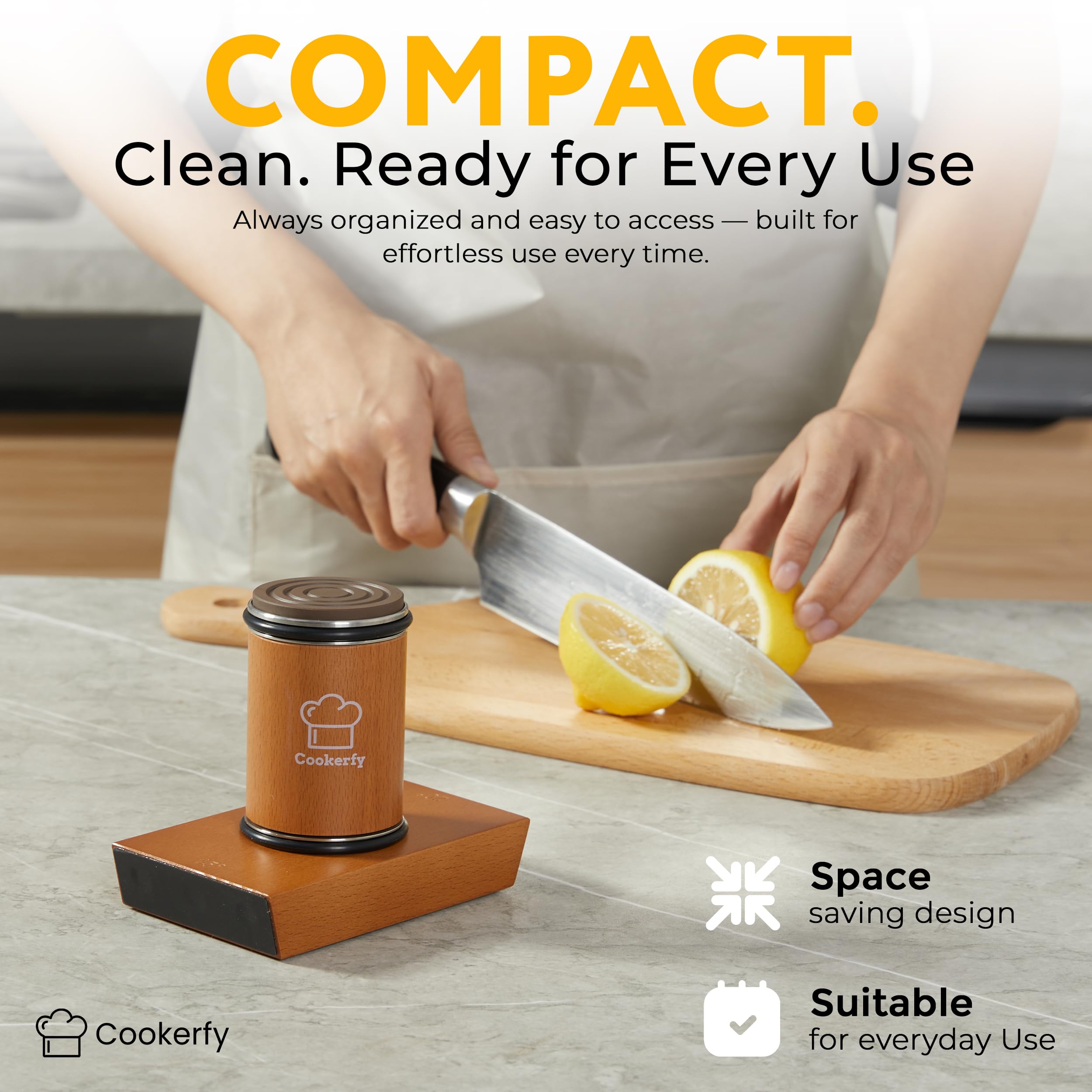 Cookerfy rolling knife sharpener gift-ready packaging suitable for gifting
