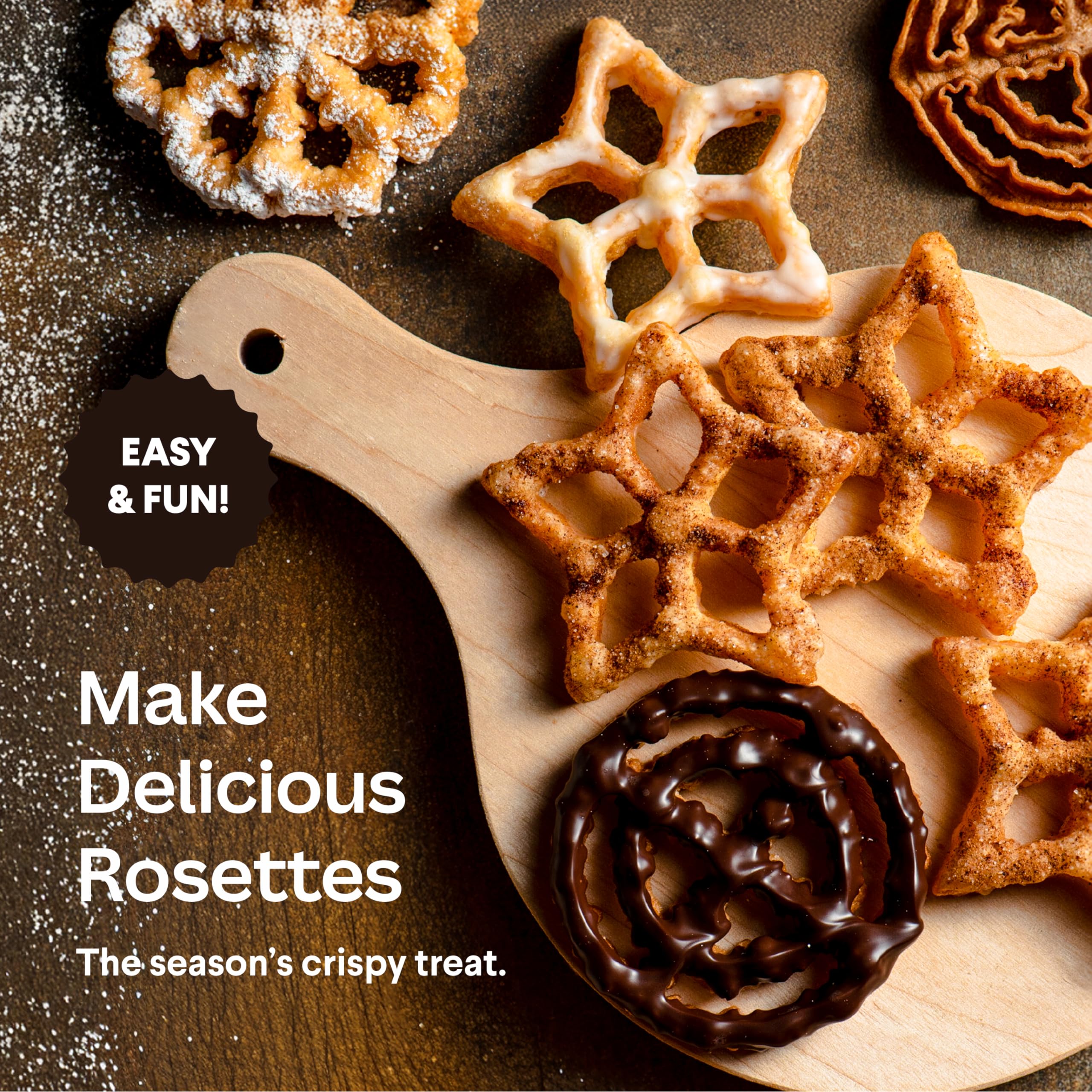 Cooking Gift Set bunuelos mold for crisp, delicate fried confections.