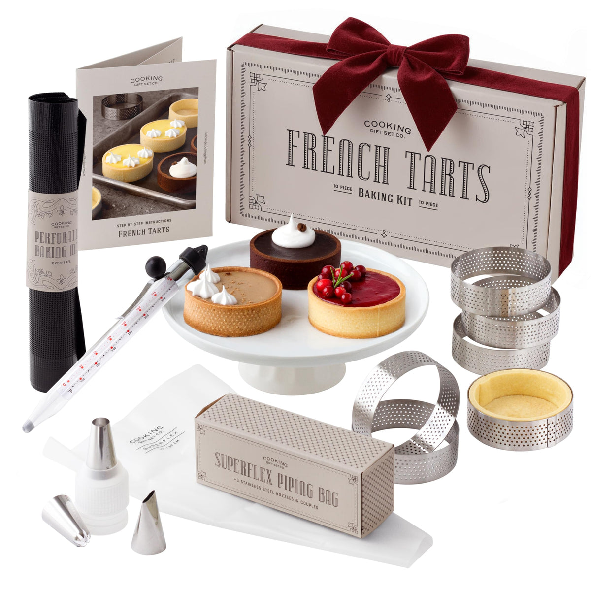 Cooking Gift Set French Tart Ring for crisp mini tart shells at home