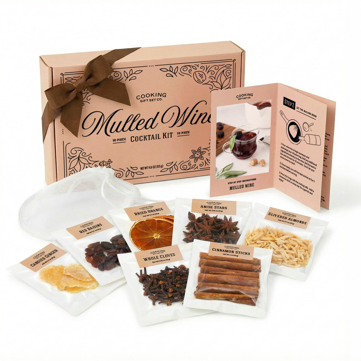 Cooking Gift Set mulled wine kit packaging showcases a gift-ready presentation for cozy nights.