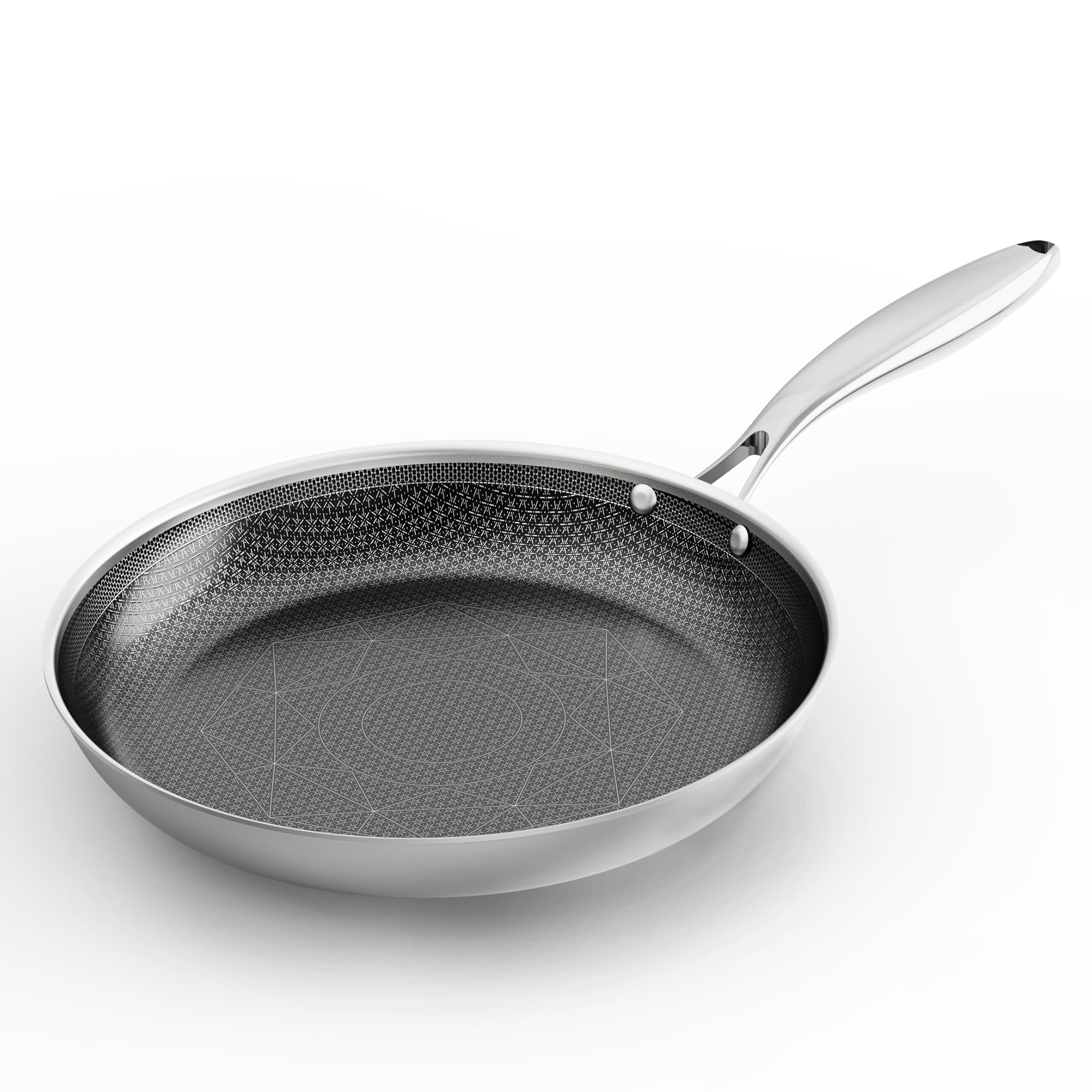 Cook King 10-inch pan overview showing even heat distribution for consistent searing