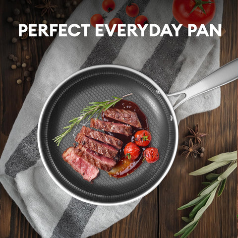 Cook King 3-ply clad core emphasizes robust heat distribution and durability