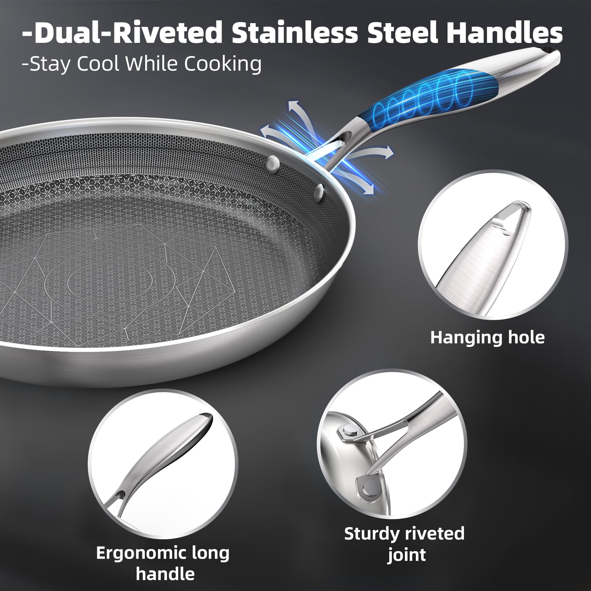 COOKER KING 8-Inch pan dishwasher-safe feature for easy cleanup