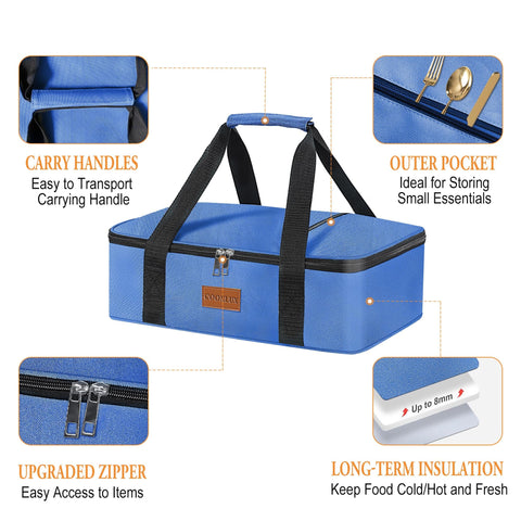 Dual-zipper design enables easy access during packing and serving