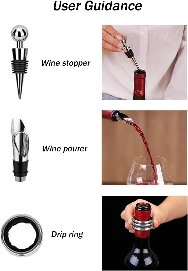 Cooko wine opener set bubbler for better aeration and aroma with every pour