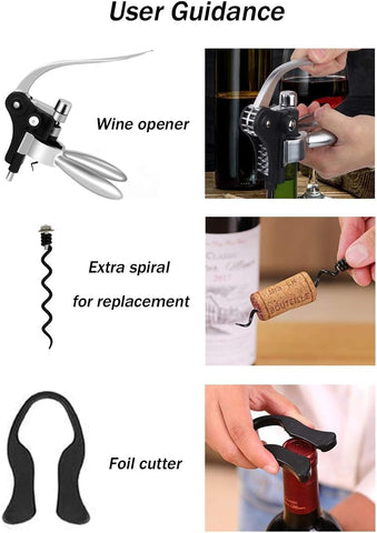 Cooko wine opener set pourer for precise, drip-free wine pours