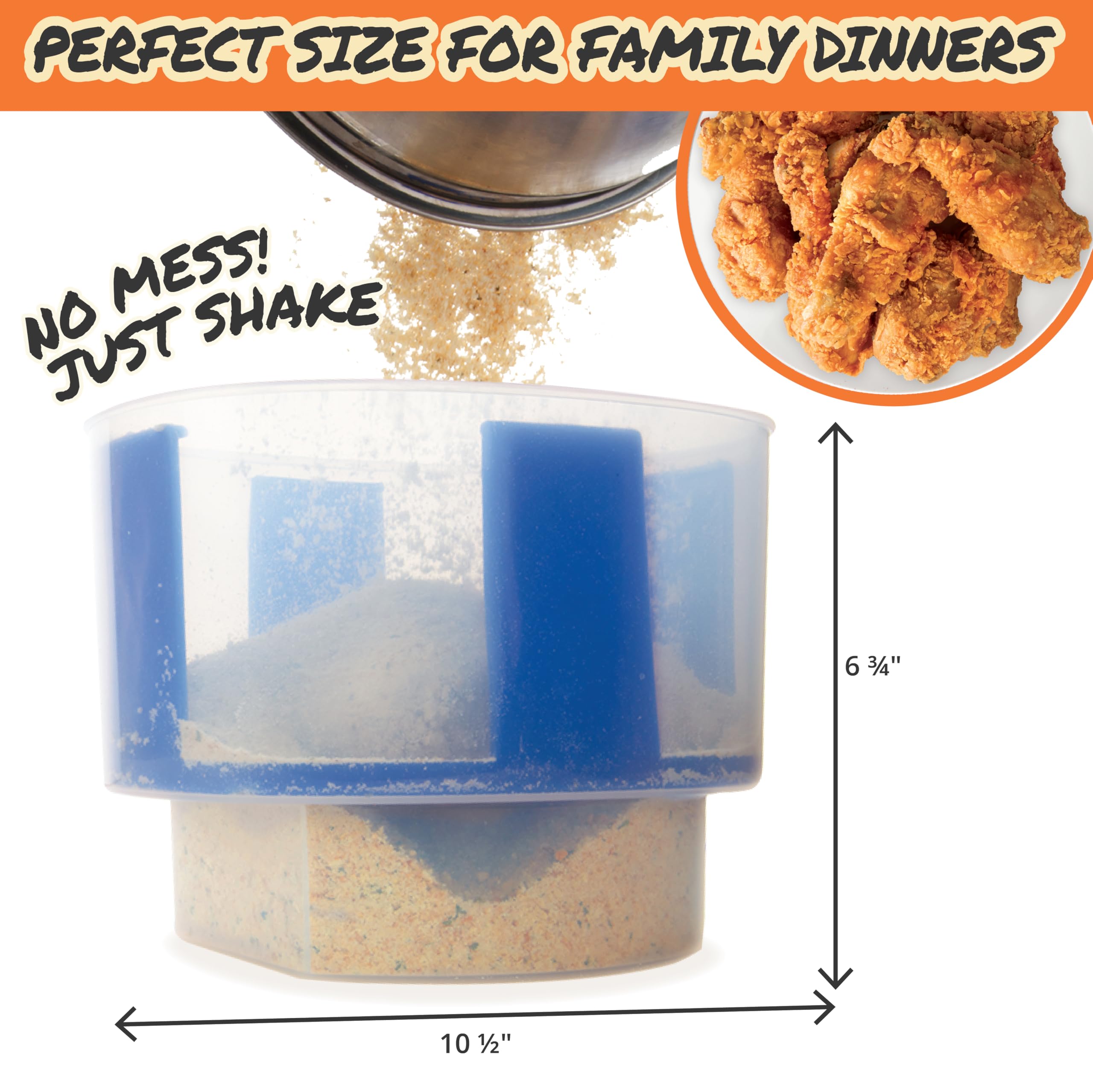 Cooks Choice Breader Bowl lid stack demonstrates compact storage after cooking