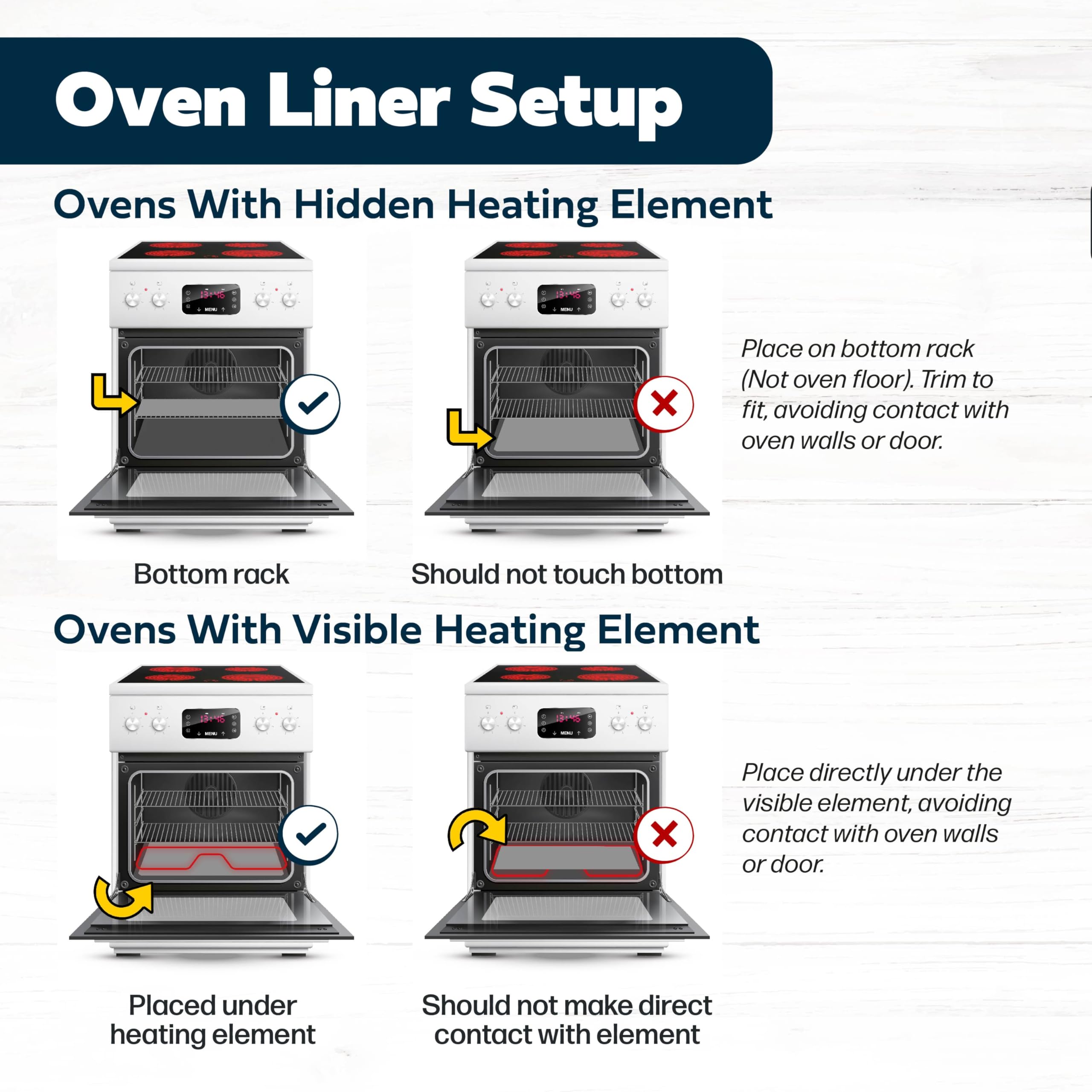 Cooks Innovations bottom-oven-protector under a toaster oven setup.