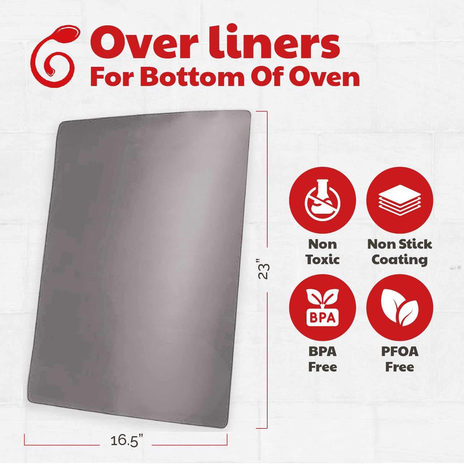 Cooks Innovations BPA-PFOA-free oven-mat close-up on safe materials.