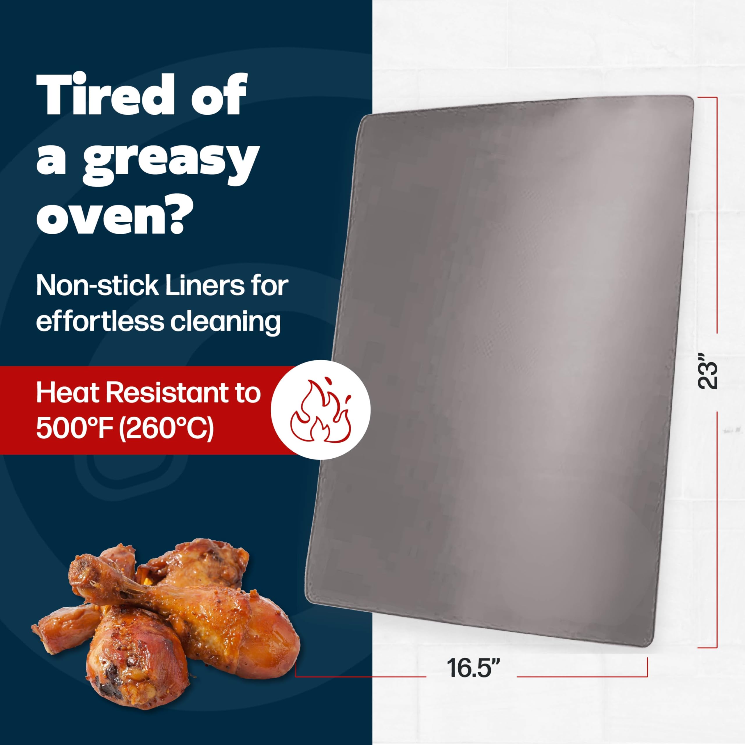 Cooks Innovations compact-oven-mat trimmed to fit small kitchens.