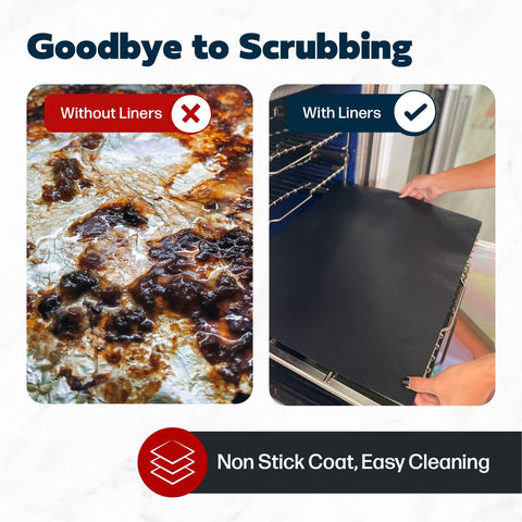 Cooks Innovations dishwasher safe liner for quick cleanup after baking