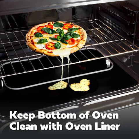 Cooks Innovations oven liner with PTFE coating protects the oven bottom from drips