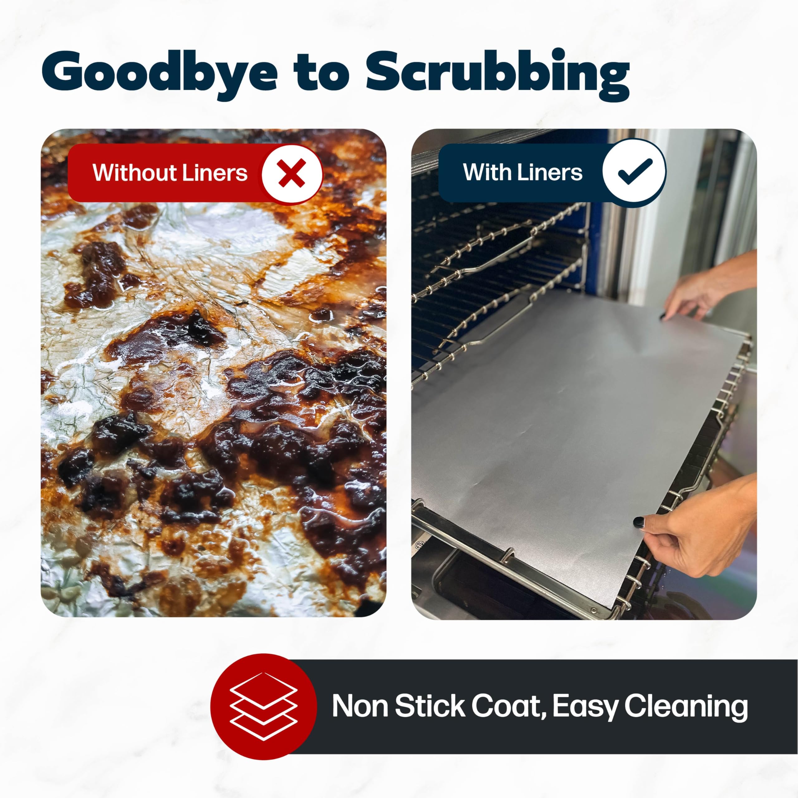Cooks Innovations trim-to-fit-oven-mat for electric, gas, convection ovens.