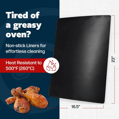 Cooks Innovations oven protector in action catches spills from pies and casseroles