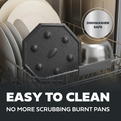 Cooks Innovations SimmerMat aids slow cooking of soups and stews.