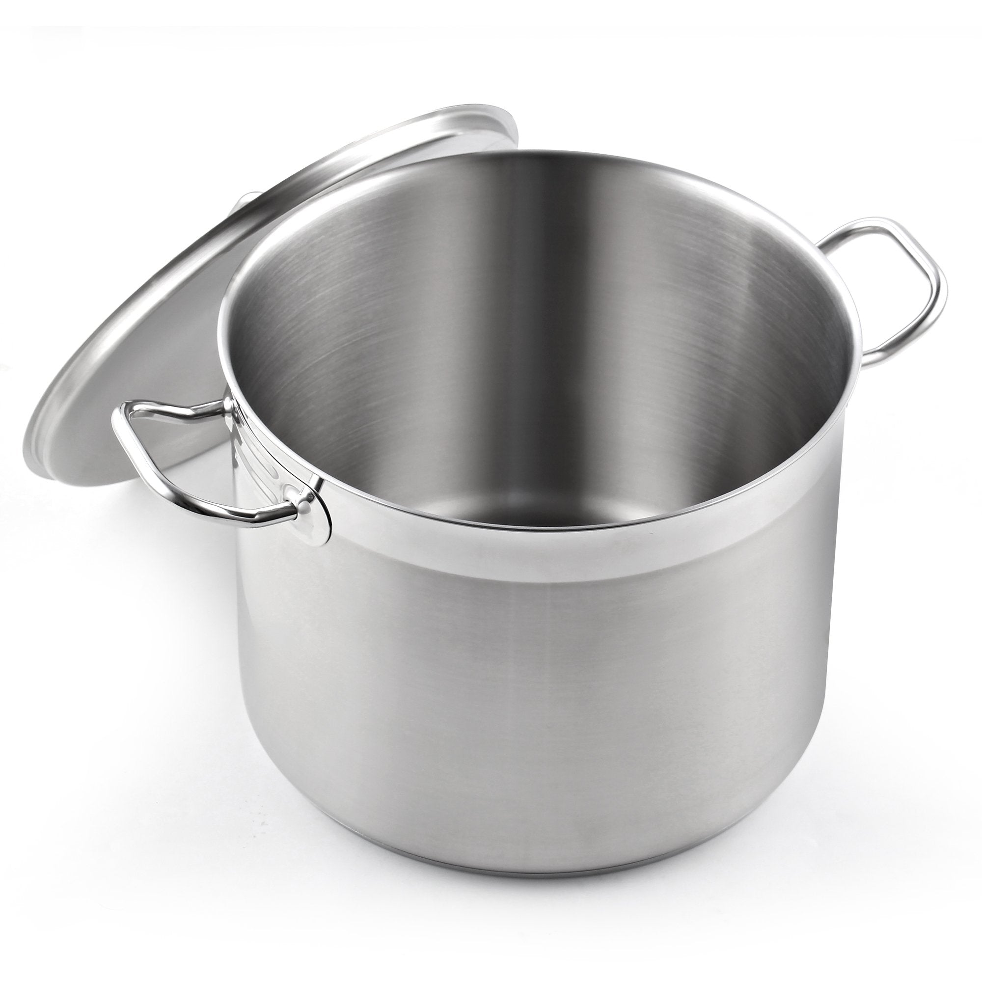 Cooks Standard 20qt stockpot with lid for efficient large-batch cooking.