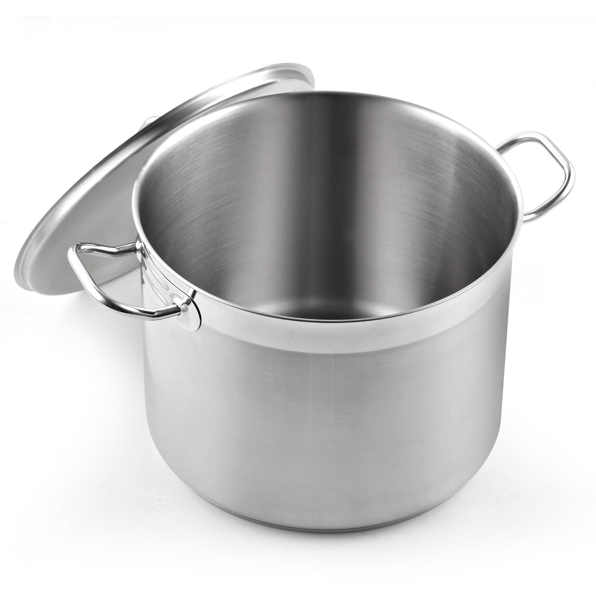 Cooks Standard 20qt stockpot with lid for efficient large-batch cooking.