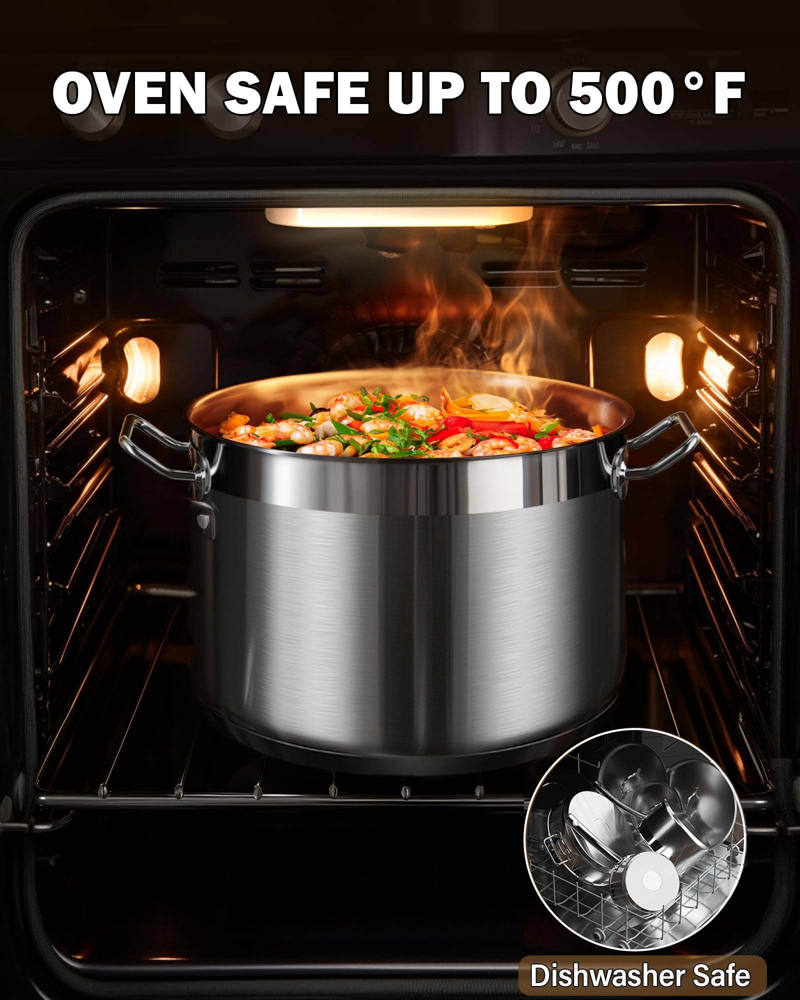 Cooks Standard dishwasher safe stockpot remains easy to clean after use