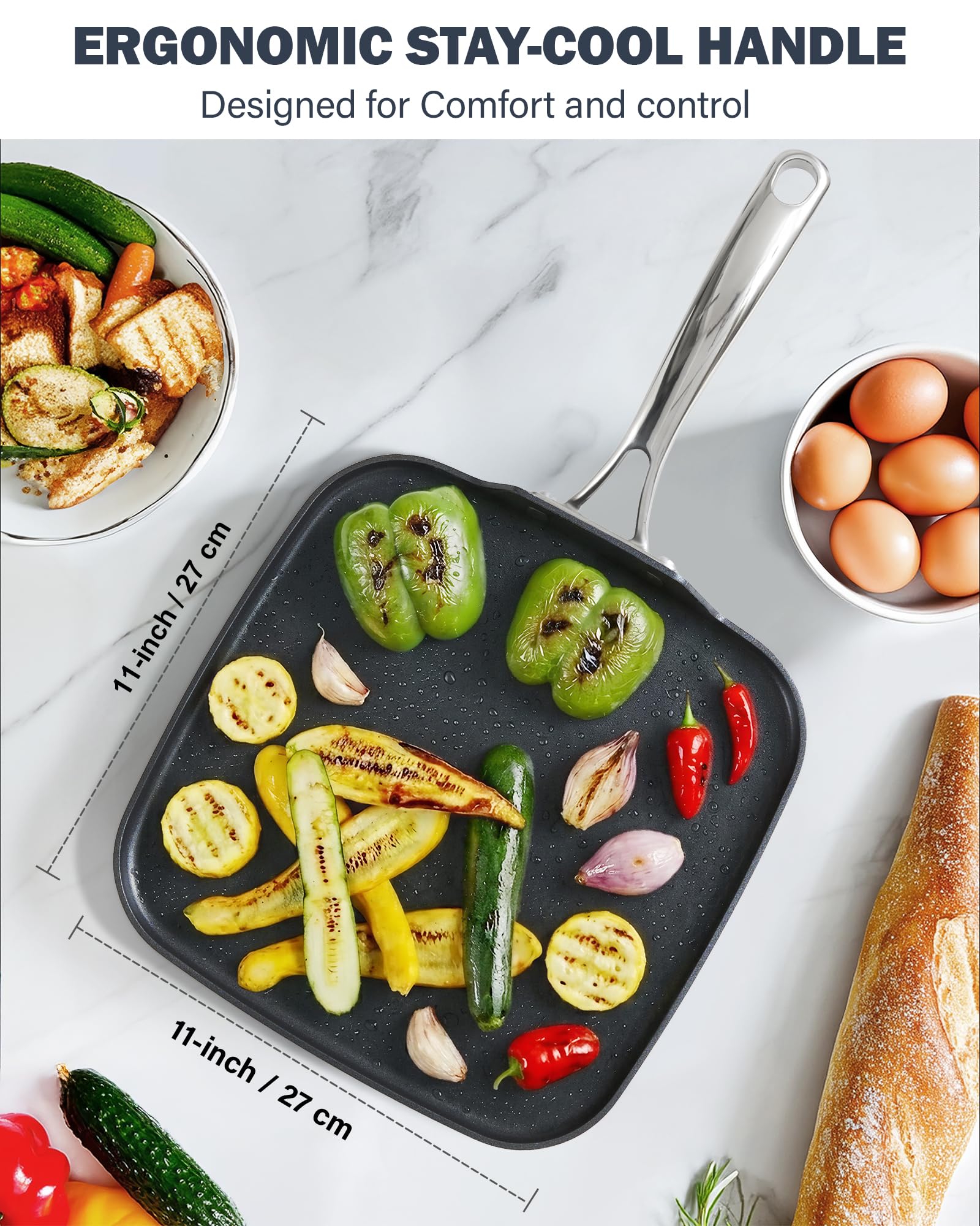 Cooks Standard interior nonstick surface close-up for easy food release