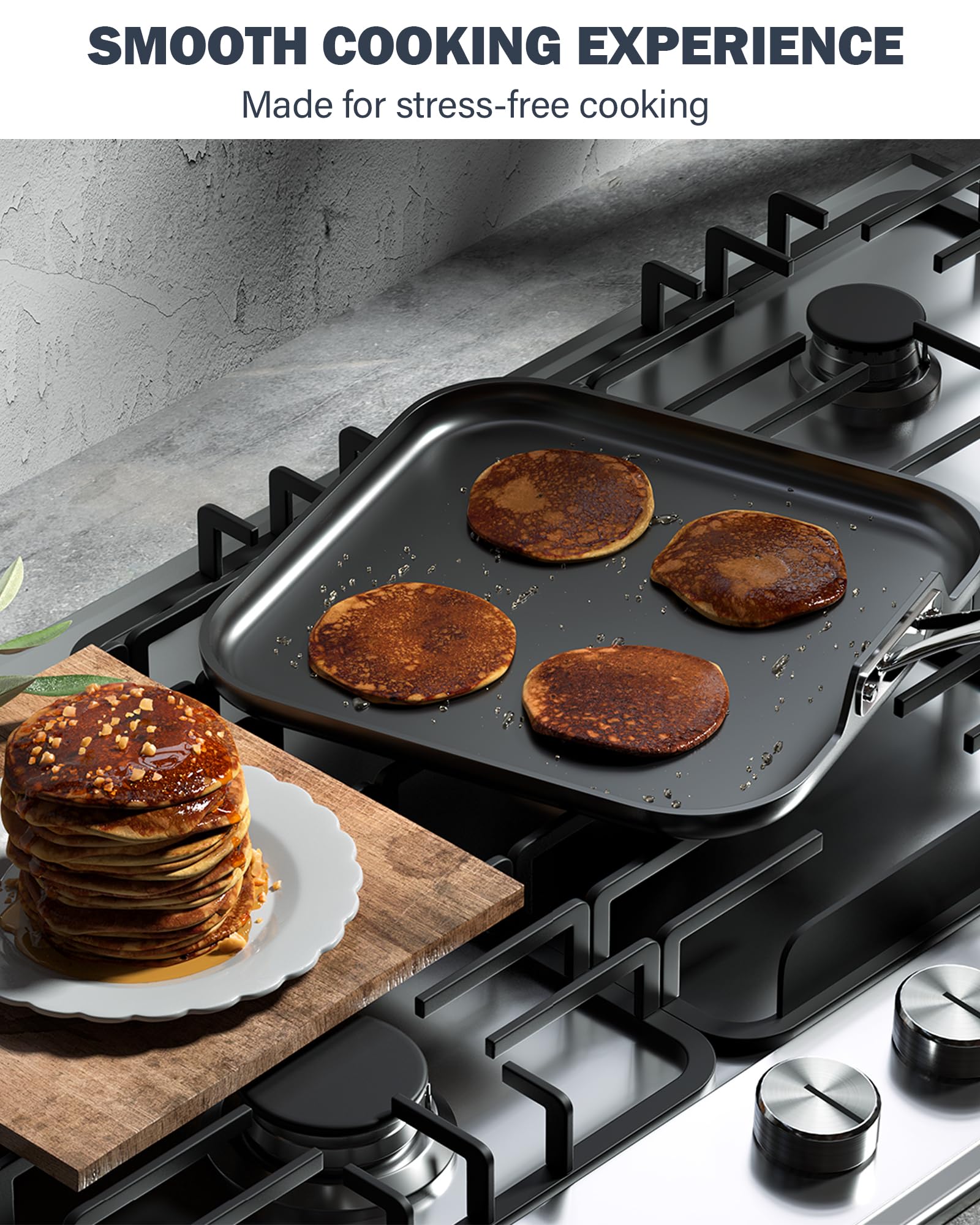 Cooks Standard griddle in a clean kitchen ready for everyday use