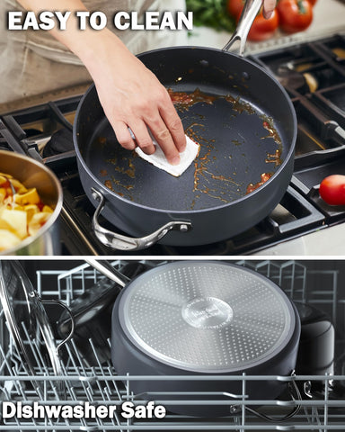 Cooks Standard pan is oven safe up to 500°F and dishwasher safe