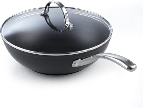 Cooks Standard oven-safe pan up to 500F for finishing dishes.