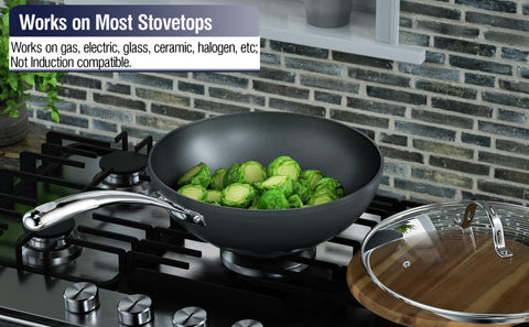 Cooks Standard riveted stainless-steel handle stays cool during use.