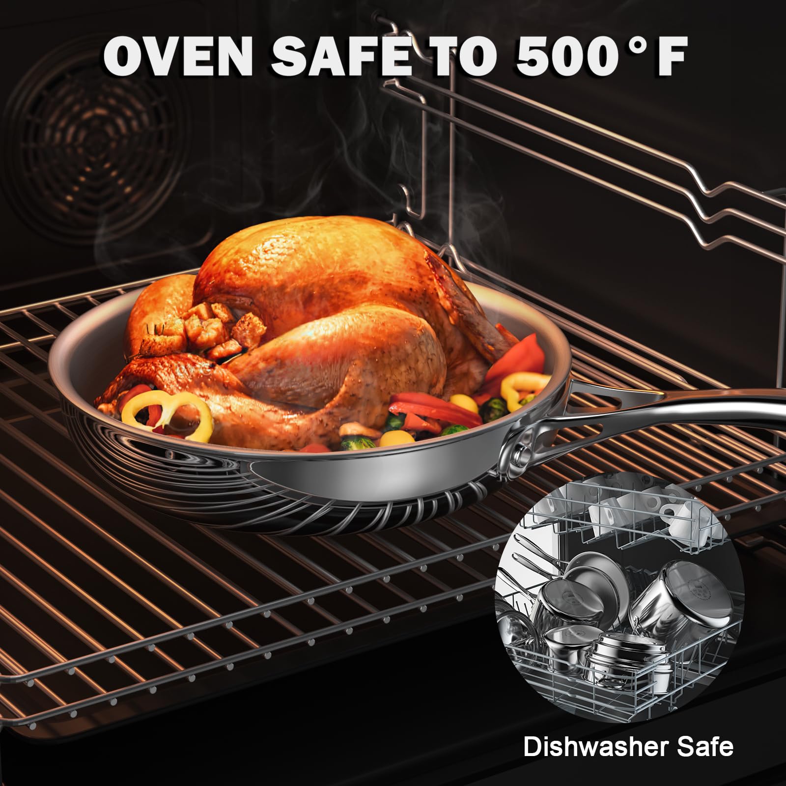 Cooks Standard induction-compatible saucepan for versatile stovetop use.