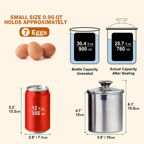 Cooks Standard 1.6 qt canister on shelf highlighting durable stainless steel.