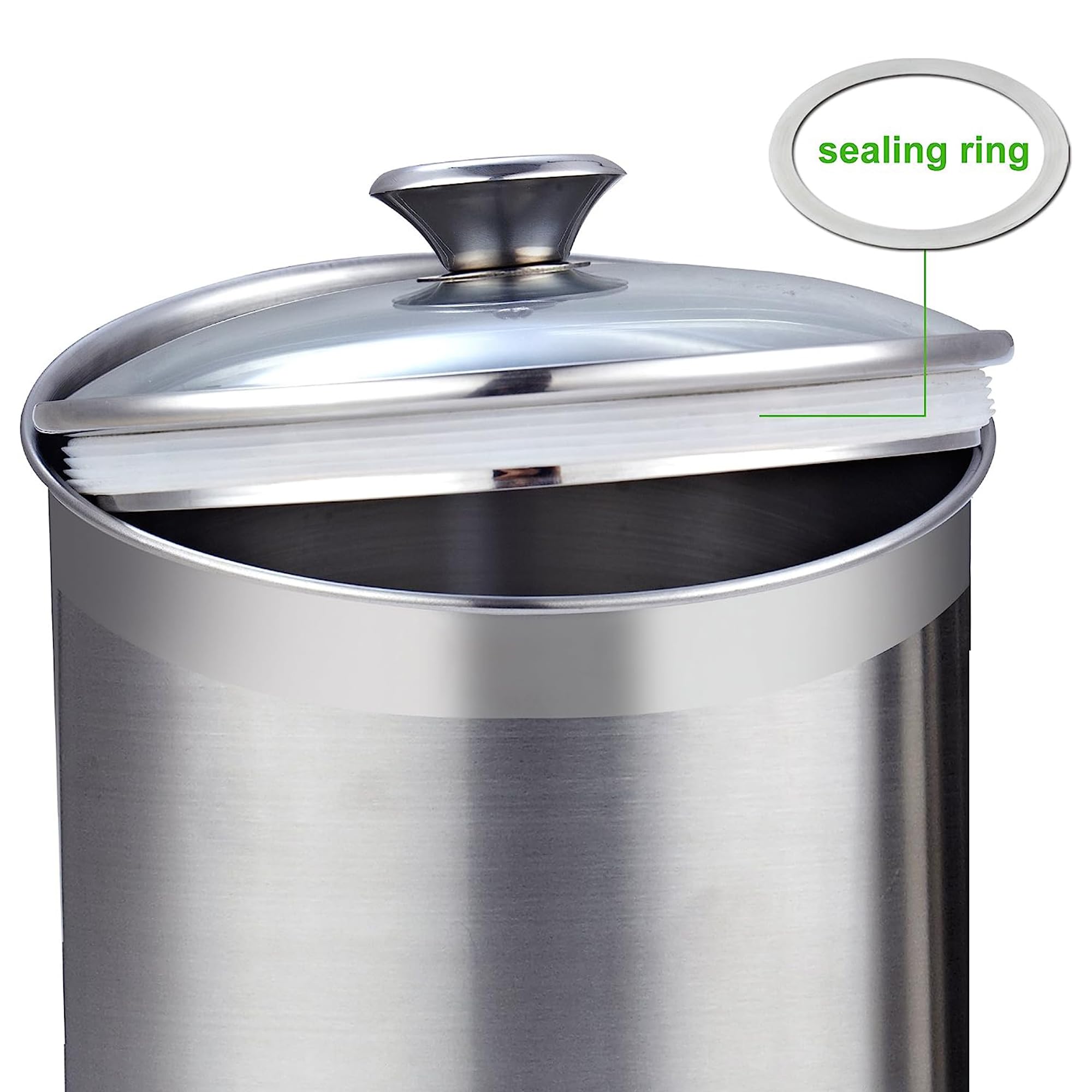 Cooks Standard canister on the kitchen counter ready for dry goods.