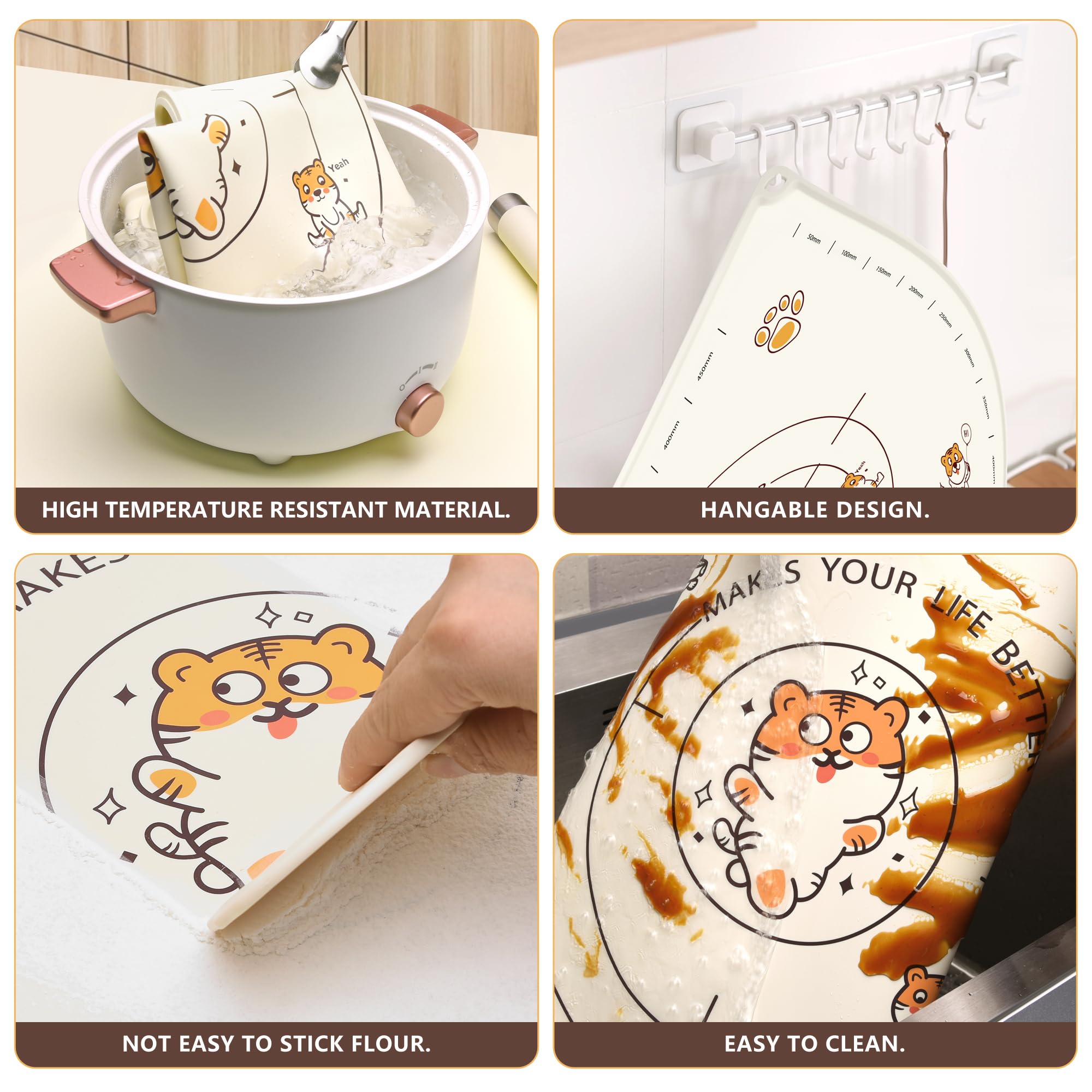 COOKSTYLE silicone mat is dishwasher-safe for quick, thorough cleaning.